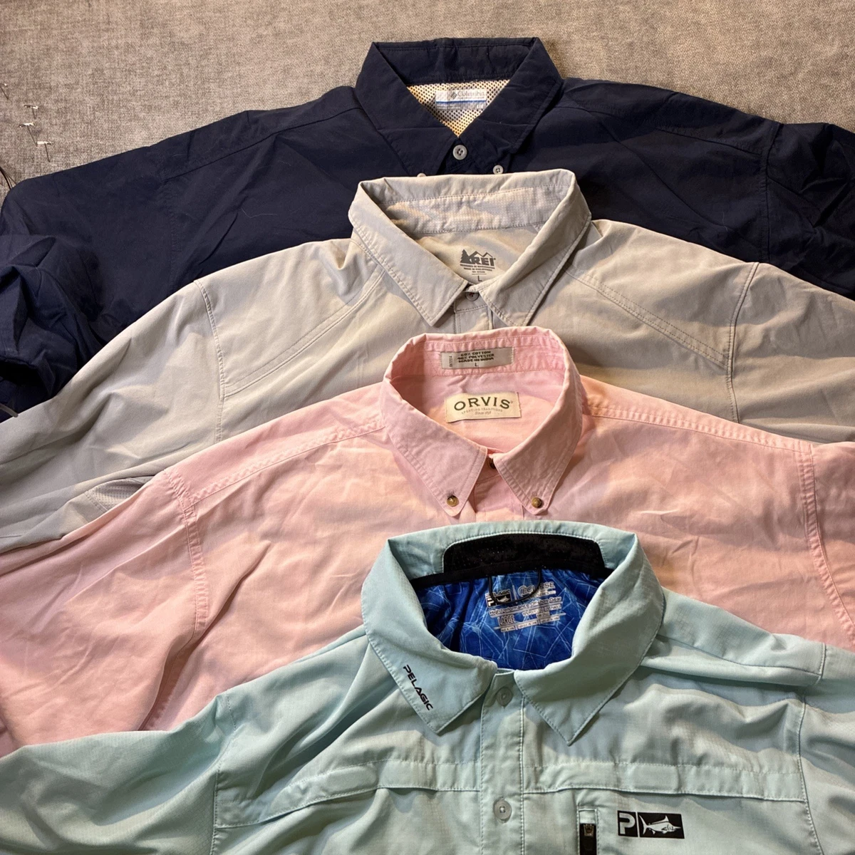 Chemise De Pêche Orvis Homme - UPF 30, Dos Aéré, Gris Taille XL