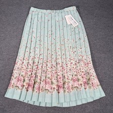 Jantzen Classics Floral Pleated Midi Skirt Mint Vintage Style Women 18 NWT 4453