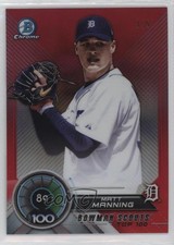 2018 Bowman Bowman Scouts' Top 100 Red Refractor 3/5 Matt Manning #BTP-89 13iq