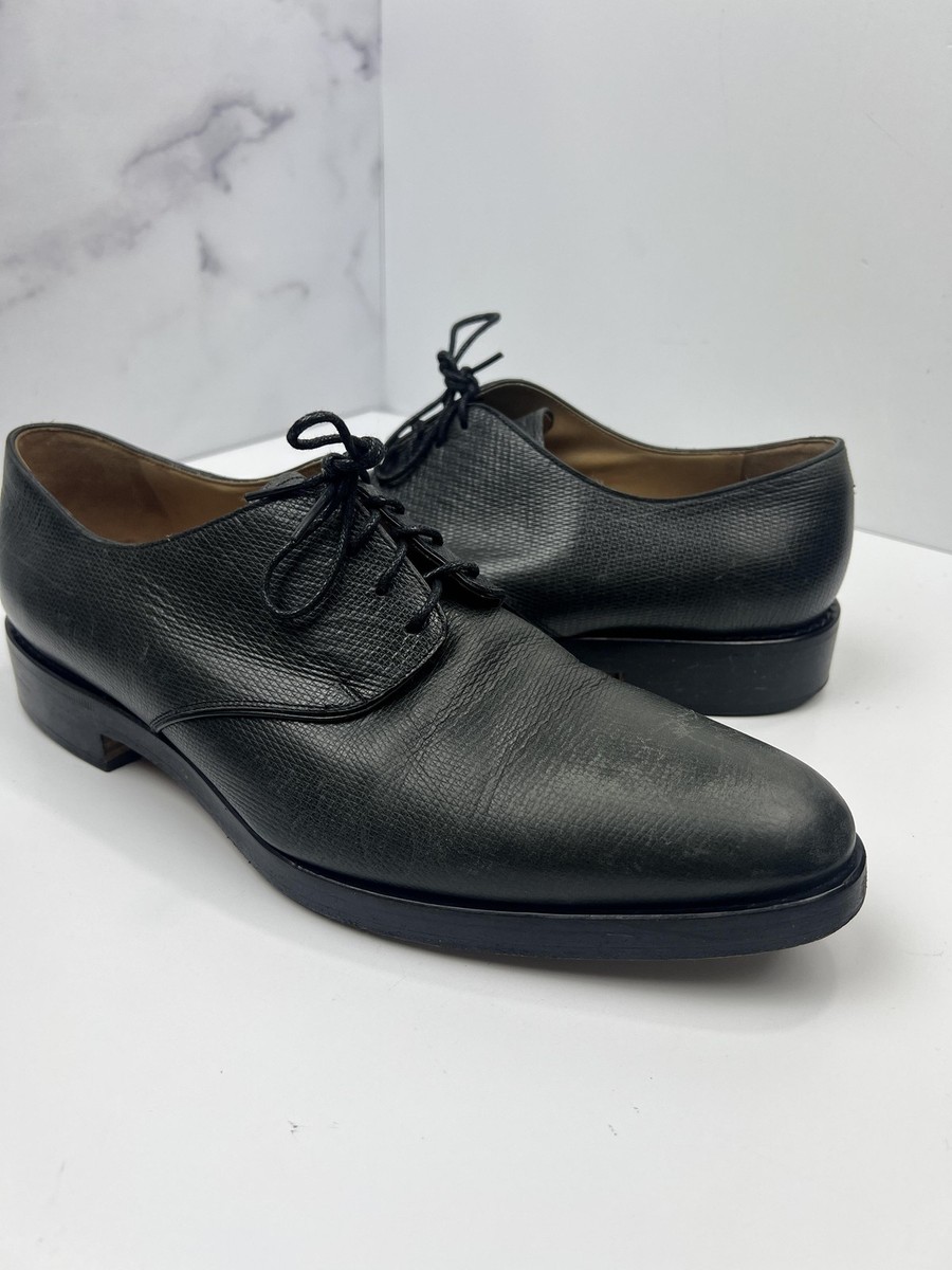Jil Sander Shoes Mens Size 10 Black Textured Leather Derby  display picture 2
