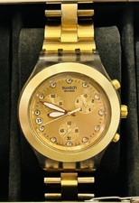 Swatch Irony Diaphane Gold Swiss Quartz Chronograph, Working