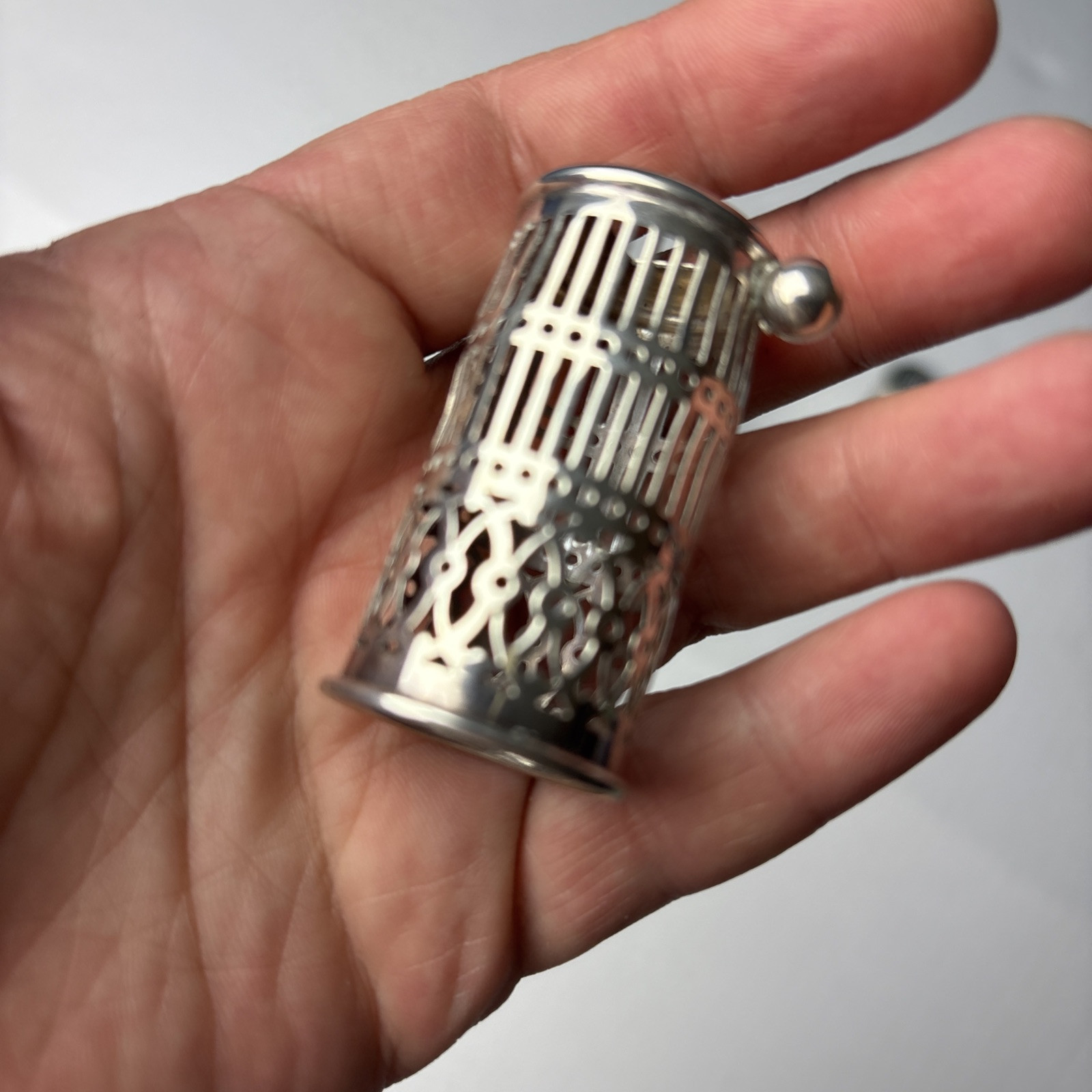 Vintage Webster Condiment Cup Toothpick Holder Sterling Silver 4 Pc Tablewear