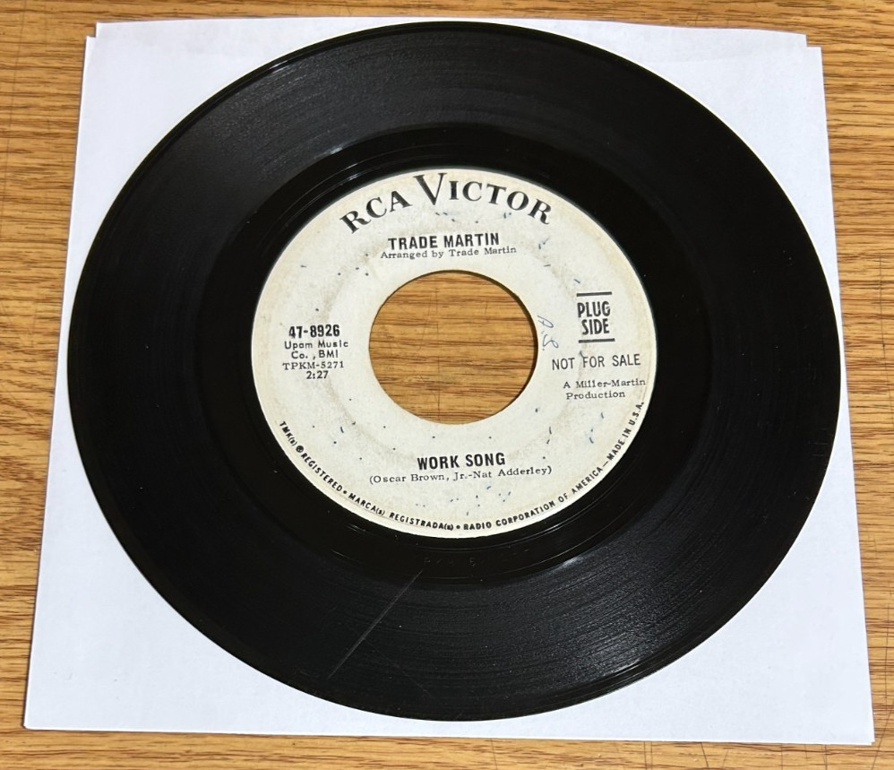 photo of Trade Martin Work Song Rca 8926 Dj Promo
