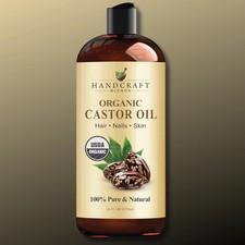 Premium Organic Castor Oil 100 Pure and Hexane-Free Cold-Pressed Beauty 16 fl.