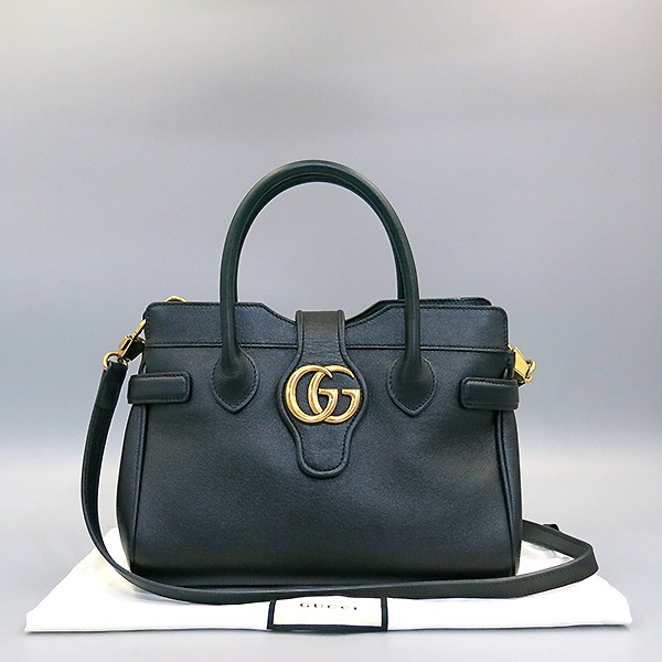 Gucci GG Marmont black leather tote with detachable shoulder strap