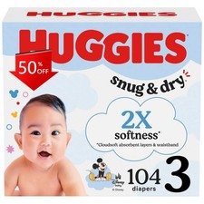 Huggies Snug & Dry Diapers - Size 3 - 104ct 0.31 per diaper