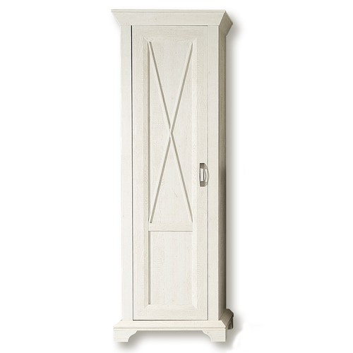 Garderobenschrank - Pinie weiß - 73 cm breit Kleiderschrank Schrank - Bild 1 von 5