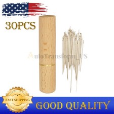 NEW 30PCS Opening Sewing Darning Needles Stainless Steel Self-Threading Needles