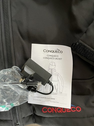 CONQUECO Heated Jacket Hooded Windproof & Waterproof, 10000mAh Battery XL - Picture 7 of 9