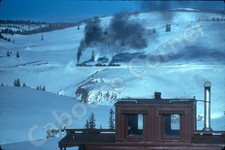 D&RGW Railroad OY 483 487 Los Pinos River 3-6-62 35mm Slide Chione (3825)