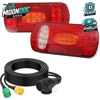 Led AnhäNger RüCkleuchten 12V/24V Wasserdicht Blinker Bremslicht 5,5M Kabel Lkw