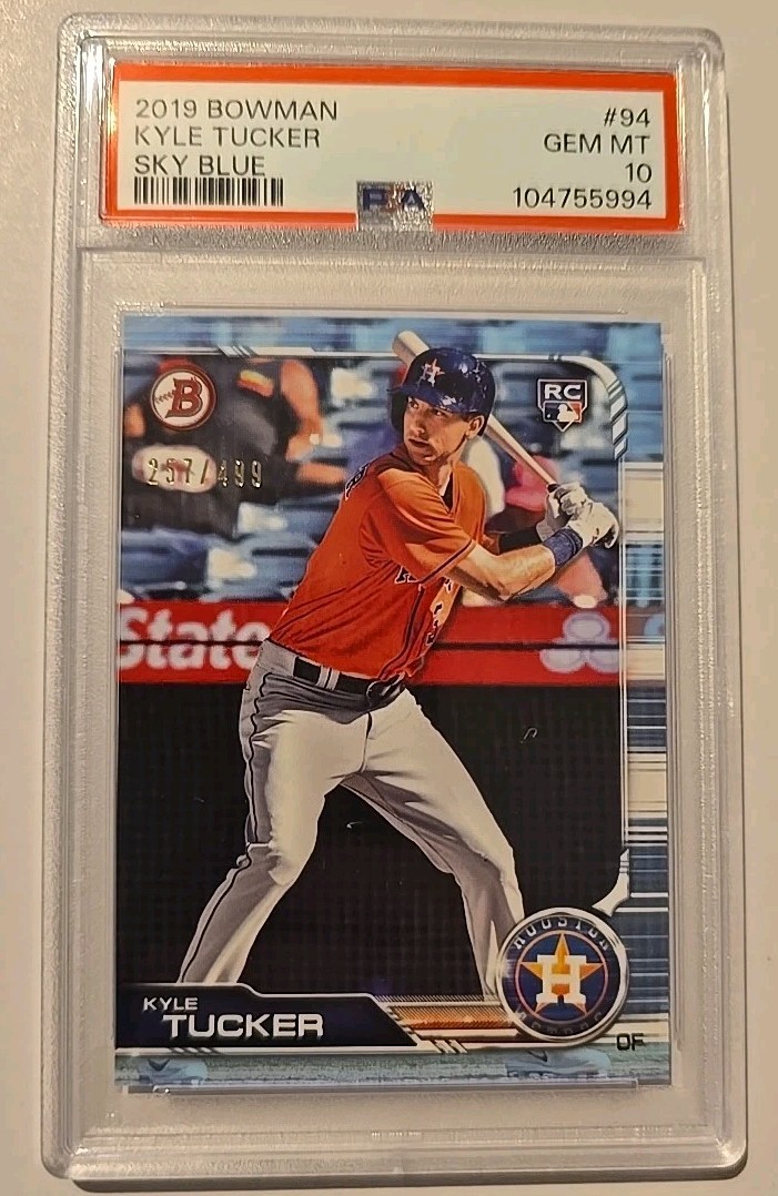 2019 Bowman: # 94 Kyle Tucker #257/499 PSA 10 GEM MINT POP 4