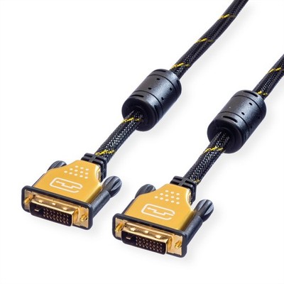 Monitorkabel DVI Gold, Stecker-Stecker, (24+1) dual link, 2 m