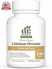 Dr. Murray's Ultra Clean Lithium Orotate 5mg Supplement - Supports Mood Balance