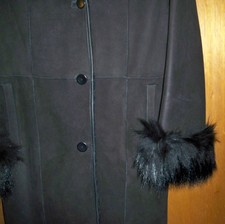 Nordstrom Stefania Sarre Black Shearling Coat *breathtaking* Huge Sale!!