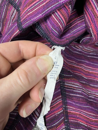 Lululemon Wunder Under Pant III Womens Size 6 Purple Space Dye Twist Leggings - Picture 5 of 14