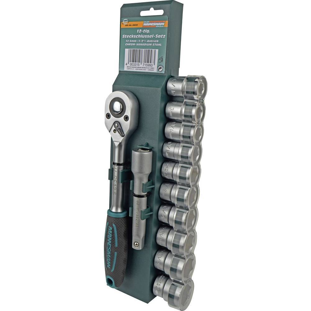 Brüder Mannesmann Steckschlüsselsatz metrisch 1/2 (12.5 mm) M29111
