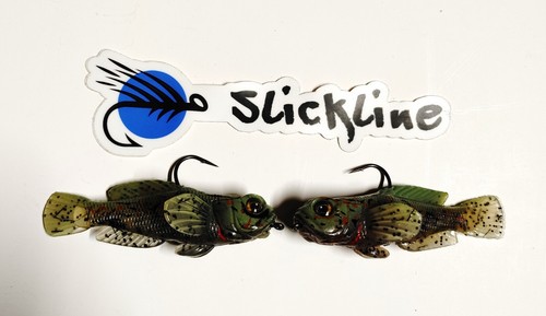 SLICKLINE 3" Round Goby Minnow Soft Plastic Swimbait 1/3 oz Fishing Lure 2 Pack - Picture 16 of 40