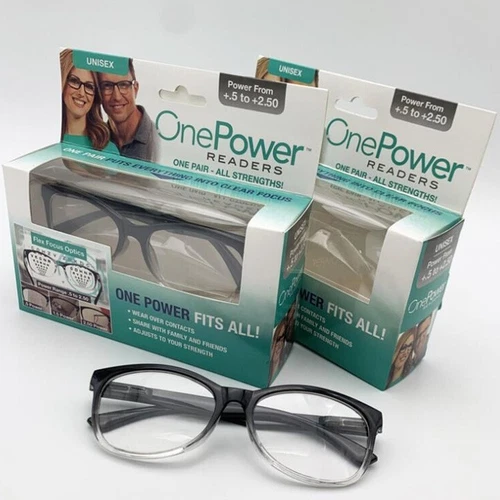2 x One Power Auto Focus Presbyopi Reading Glasses Readers Adjustable 0.5-2.5 + - Foto 1 de 10