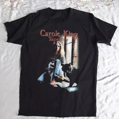 ~SALE!~ Vtg Carole King Tapestry Album Cotton Black S-5XL Unisex Shirt. - Picture 1 of 3