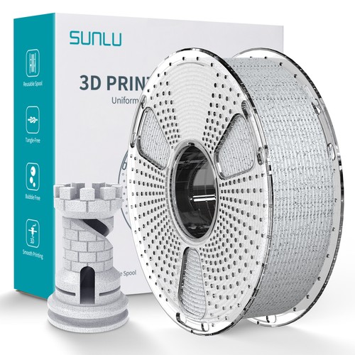 SUNLU 600mm/s High Speed Marble PLA 3D Printer Filament 1.75mm PLA Marble 1KG - Picture 14 of 16