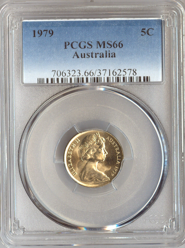 1979 Australia 5 Cents PCGS MS66 Quality