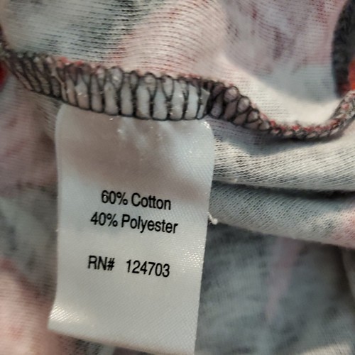 Rebecca Malone Gr. PXL Chevron Fischgrätmuster V-Ausschnitt rot grau Bluse Top - Bild 10 von 11