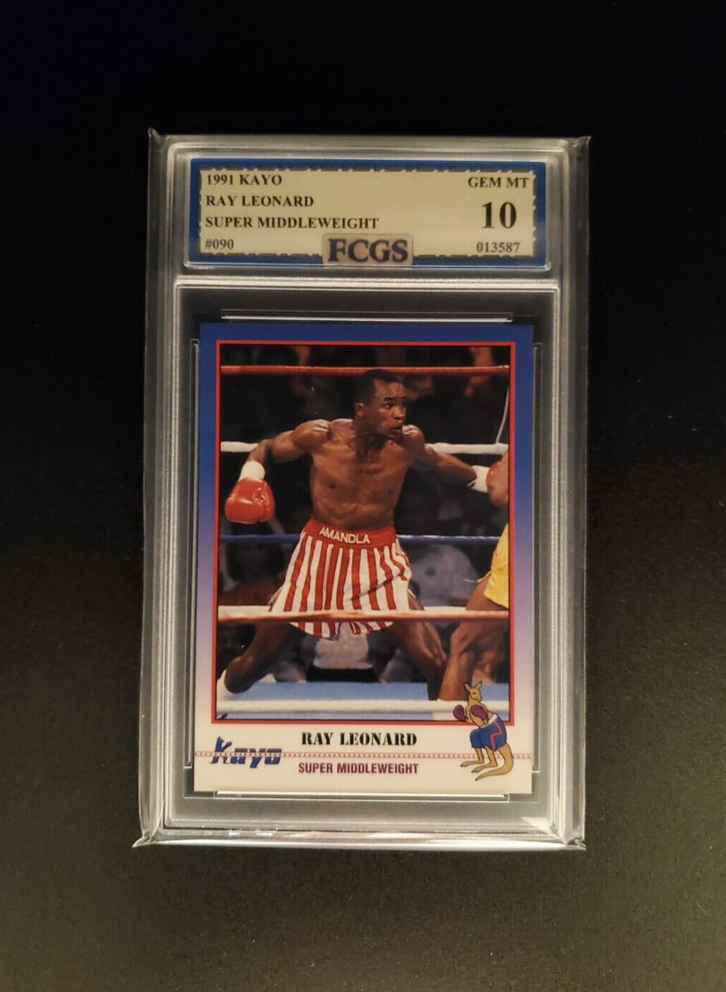 Ray Leonard #90 (1991) Kayo Card - Graded 10 [FCGS] GEM-MT