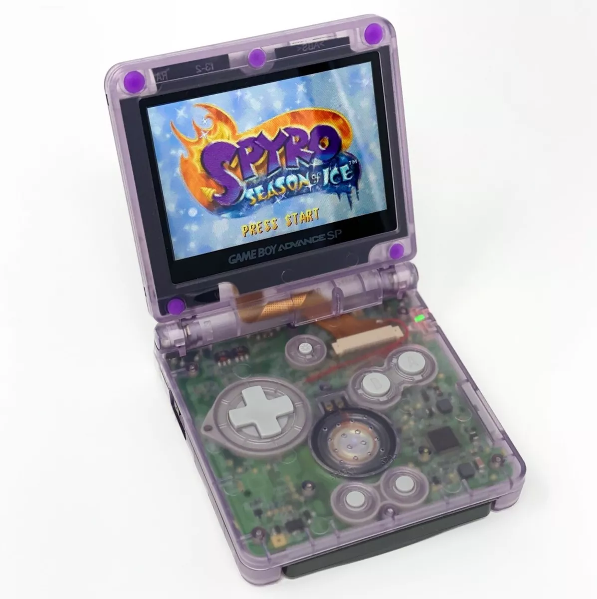 Super Mario Purple Game Boy Advance GBA SP Console AGS 101 Brighter Backlit  LCD