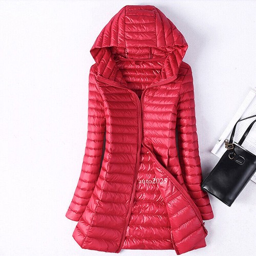 Packable Ultralight Parka Women Long 90% Duck Down Jacket Coat Overcoat Puffer B - Picture 14 of 39
