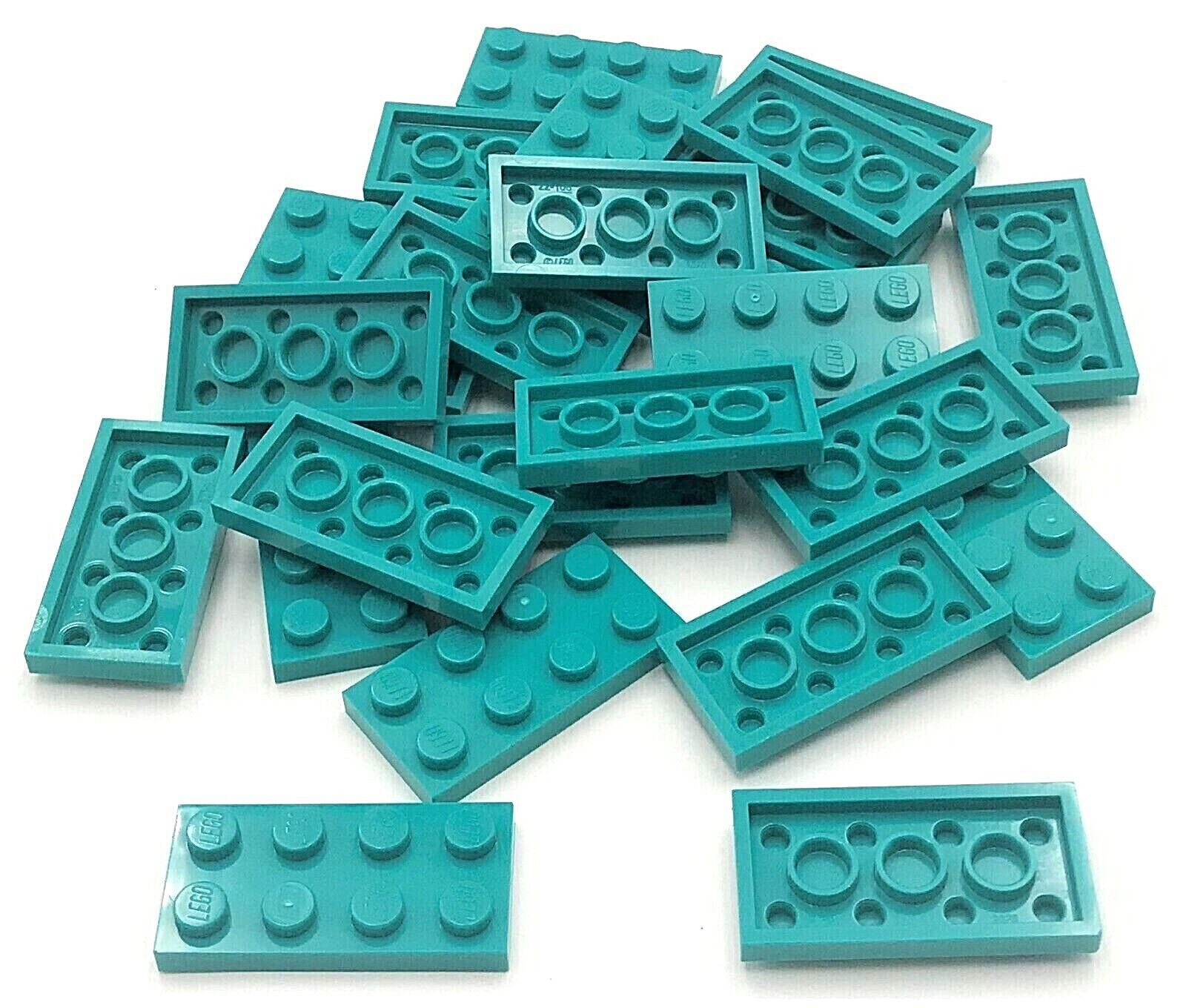 Lego Turquoise Color Lego 25 New Dark Turquoise Plates 2 x 4 Stud Pieces Parts | eBay