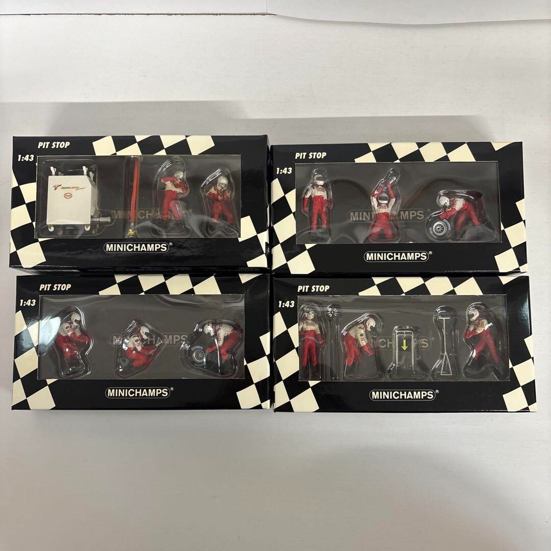 1/43 ミニチャンプス　F1 パナソニック トヨタ　PIT STOP 4セット 1/43 ミニチャンプス F1 パナソニック トヨタ PIT STOP 4セット