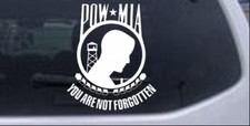Pow Mia Not Forgotten Closed Car Or Truck Window Laptop Decal Sticker
