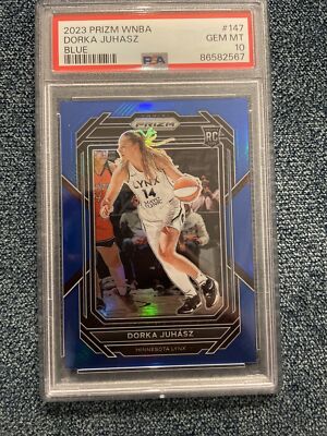 2023 Panini Prizm WNBA DORKA JUHASZ #147 Blue Color Match /175 PSA 10 LYNX RC