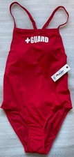 BLARIX LIFEGUARD RED ONE PIECE SWIMSUIT, WOMEN'S 38, NEW TAGS