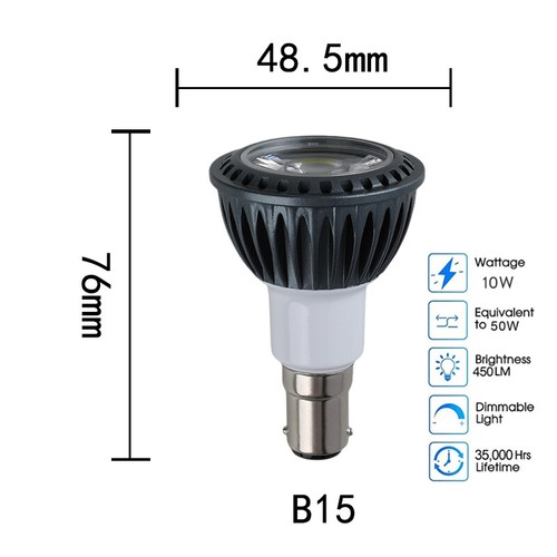 Multicolor 10W Dimmable LED Spotlight Bulb GU10 E14 B22 MR16 High Power Lamps RE - Picture 17 of 18