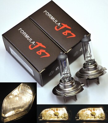 Rally H7 100W 3800K Stock Two Bulbs Head Light Low Beam High Watt Upgrade Lamp