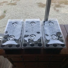 10 Trays & Covers 38 Cell Tree Tube Deep Tray Hex Plug Seedling Propagation