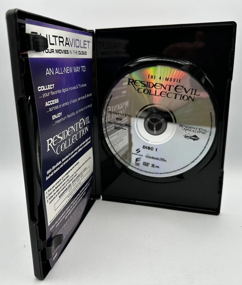 Resident Evil DVD Four Movie Collection Widescreen Milla Jovovich 2013 - Image 3 of 3