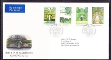 Great Britain 1983 British Gardens FDC #223b Edinburgh to Port Hedland
