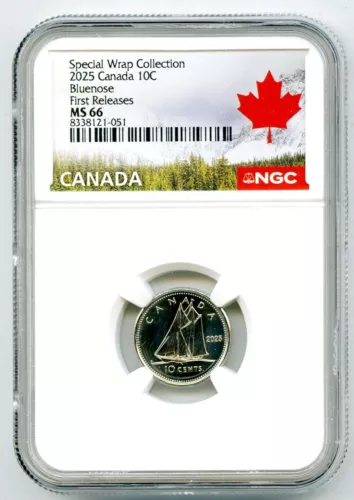 2025 CANADA 10 CENT NGC MS66 SPECIAL WRAP COLLECTION DIME FIRST RELEASES
