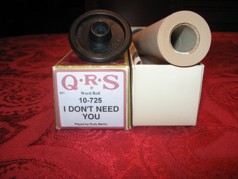 I Don't Need You (Kenny Rogers) - QRS Player Piano Roll #10-725: Hear It Play!