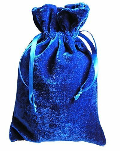 Paper Mart Tarot/Rune Dice Gift Bag Royal Blue Velvet Drawstring Bag 6x9-image