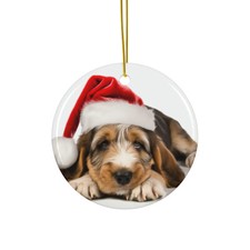 Grand Basset Griffon Vend en Puppy - Ceramic Christmas Ornament - Printed in USA