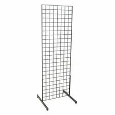 Only Hangers 2' x 6'  Grid Unit with T Legs Black