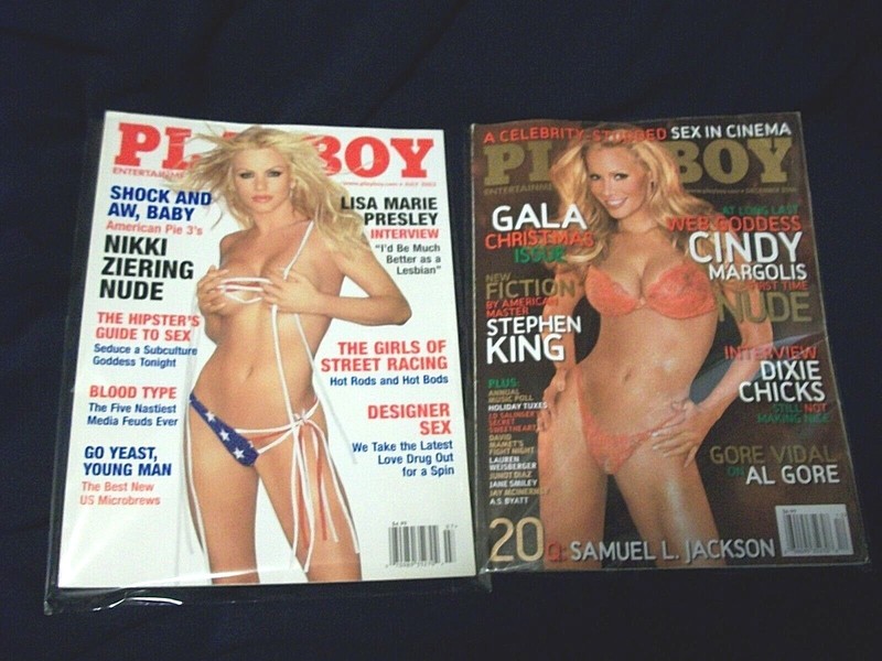 Playboy Magazine Nikki Ziering + Cindy Margolis Lot of 2