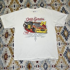2010 NASCAR Jeff Gordon #24 Hendrick Motorsports T-Shirt White Y2K Streetwear XL