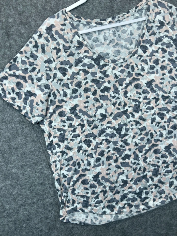 Antigua Camiseta Activa Azul Marino Mujer 2XL Rosa Gris Camuflada Go Dry Camiseta Atlética Damas 1 Foto 2 de 4