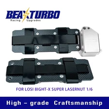 BEAXTURBO Carbon Fiber/alumin Battery Tray&Straps Set For Losi Super Lasernut1/6