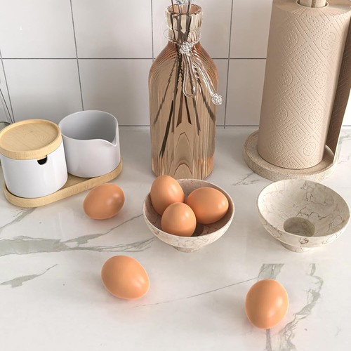 Fake Nest Eggs Wooden Brown Easter Eggs for Craft Get Hens to Lay Eggs 6Pcs - Picture 6 of 6